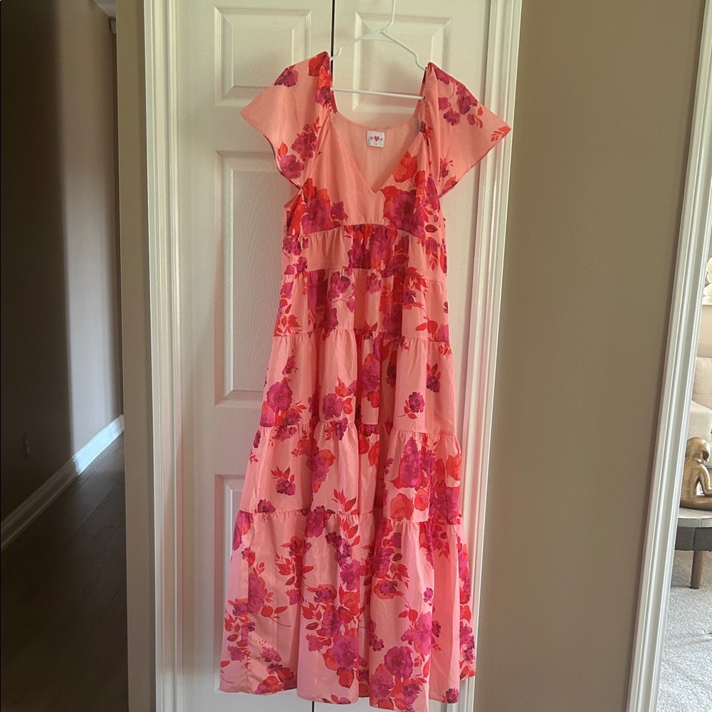 Buddy Love Vibrant Pink and Purple Maxi Dress